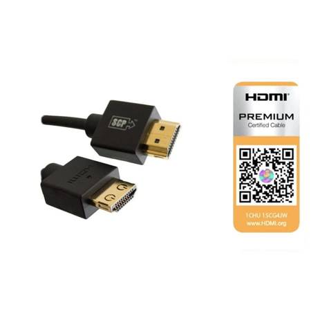 SCP 991UHD Slim Kabel HDMI Premium 2 m